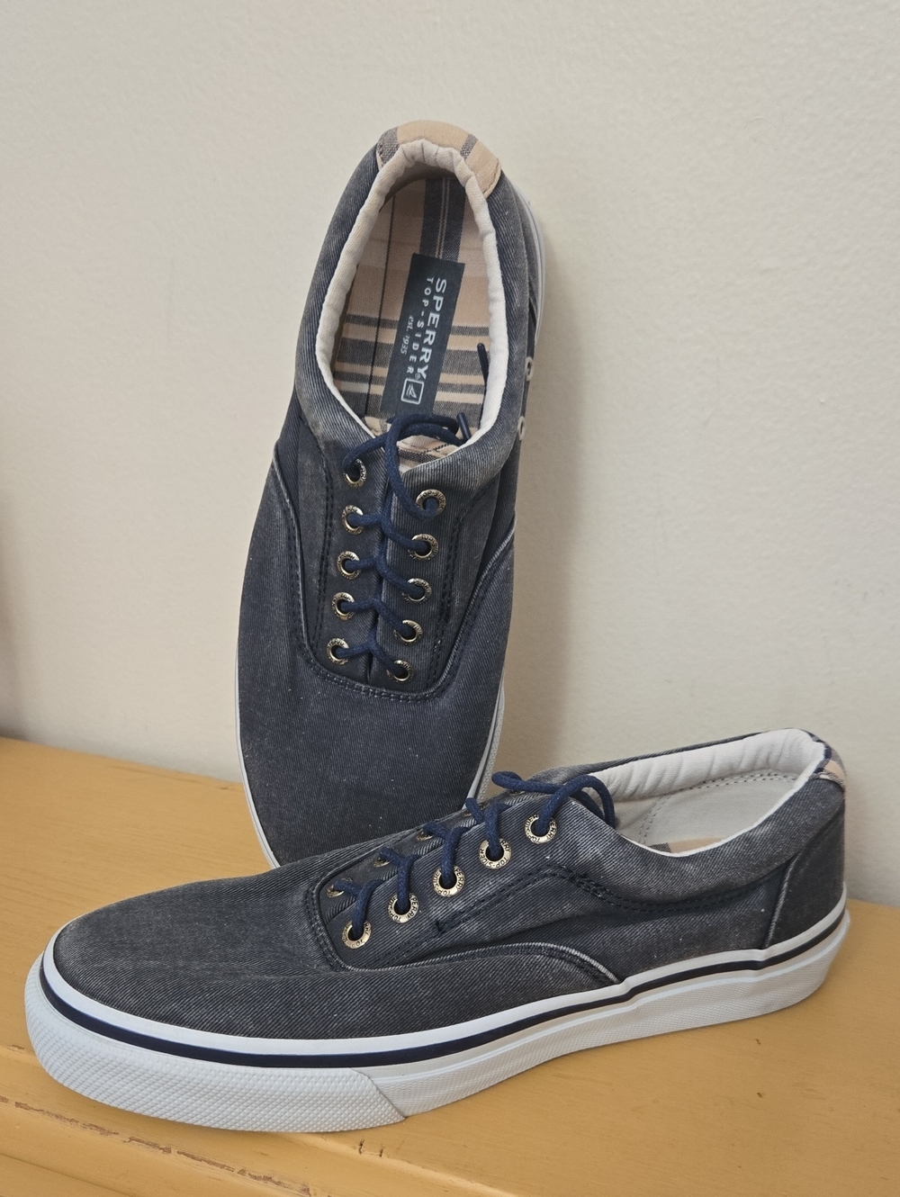 Sperry Men's Dark Navy Canvas Low-Top Sneakers